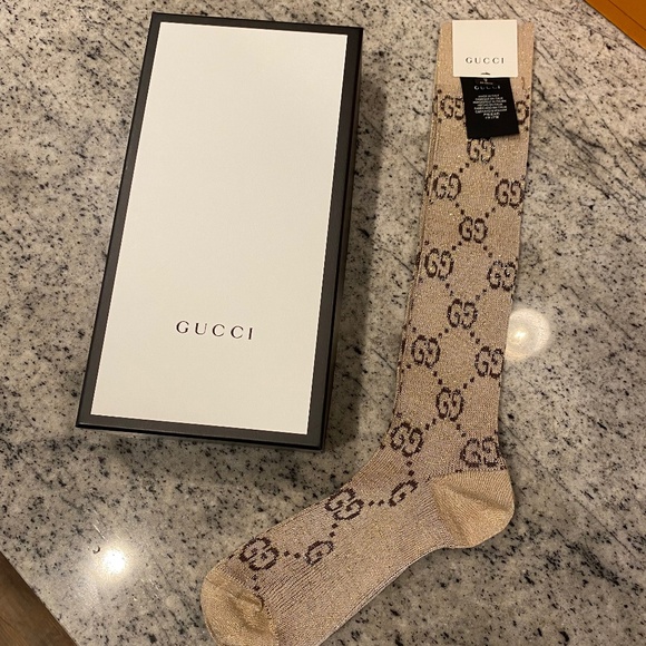 Gucci Accessories - Gucci lame gg socks